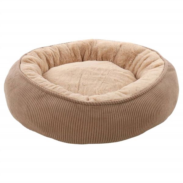 FLAMINGO Hundebett mit Rei&szlig;verschluss Colette Rund 46 cm Taupe