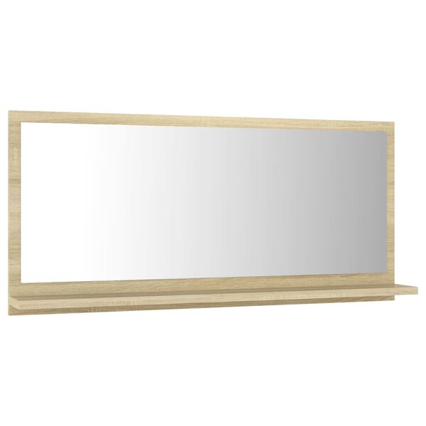 vidaXL Badspiegel Sonoma-Eiche 80x10,5x37 cm Holzwerkstoff