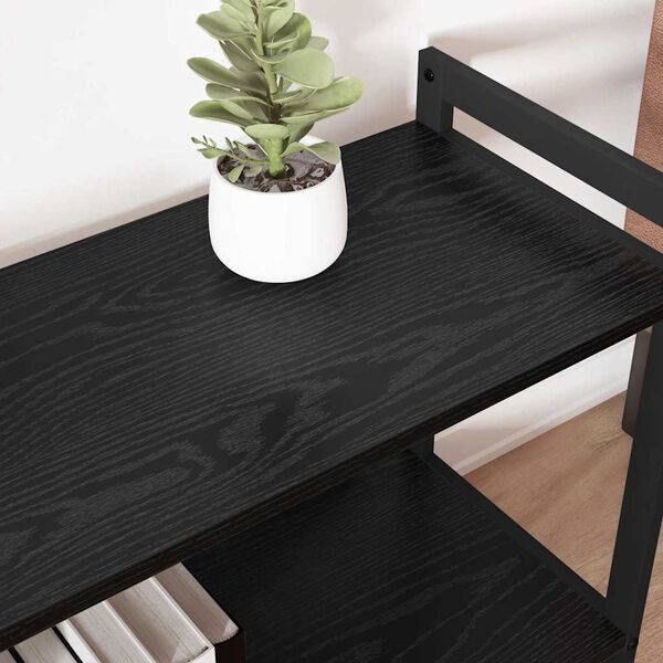 vidaXL B&uuml;cherregal Schwarz Eichen-Optik 40 x 30 x 85 cm Holzwerkstoff