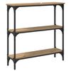 vidaXL Konsolentisch Artisan-Eiche 75 x 22,5 x 75 cm Holzwerkstoff