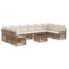 vidaXL Gartensofa-set 11 Stk. Beige Poly-Rattan