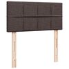 vidaXL Boxspringbett mit Matratze Dunkelbraun 90x190 cm Stoff