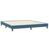 vidaXL Boxspringbett mit Matratze Dunkelblau 180x220 cm Samt