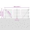 vidaXL Zaunpfosten Gr&uuml;n 10 x 0,4 m (60 x 60 mm Maschen) Stahl und PVC