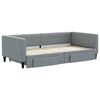 vidaXL Tagesbett Ausziehbar mit Schubladen Hellgrau 100x200 cm Stoff