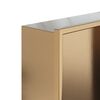 vidaXL Duschnische Golden Gebürstet 32x62x9 cm Edelstahl