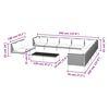 vidaXL 12-tlg. Garten-Lounge-Set mit Kissen Poly Rattan Dunkelgrau