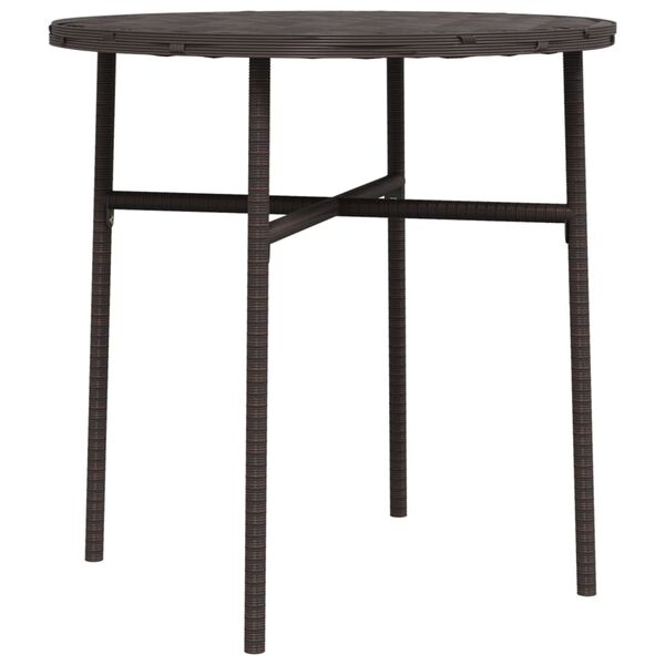 vidaXL Beistelltisch Braun 45 cm Poly Rattan