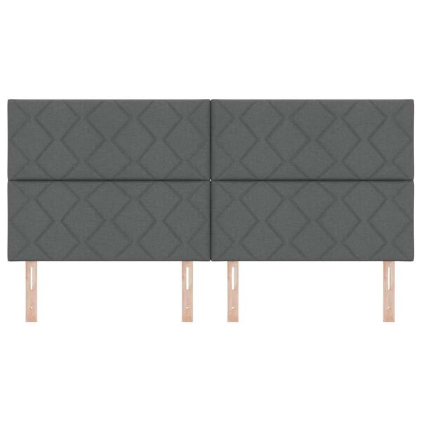 vidaXL Kopfteil mit Kopfteil Dunkelgrau 200 cm Kunstleder