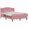 vidaXL Bettrahmen mit Kopfteil 2 Stk. Rosa 120 x 190 cm Samt