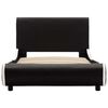 vidaXL Bettgestell Schwarz Kunstleder 90 x 200 cm