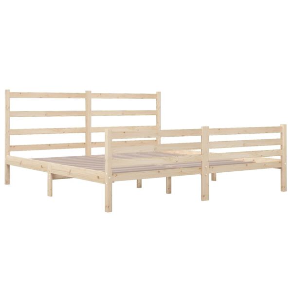 vidaXL Massivholzbett Kiefer 140x190 cm