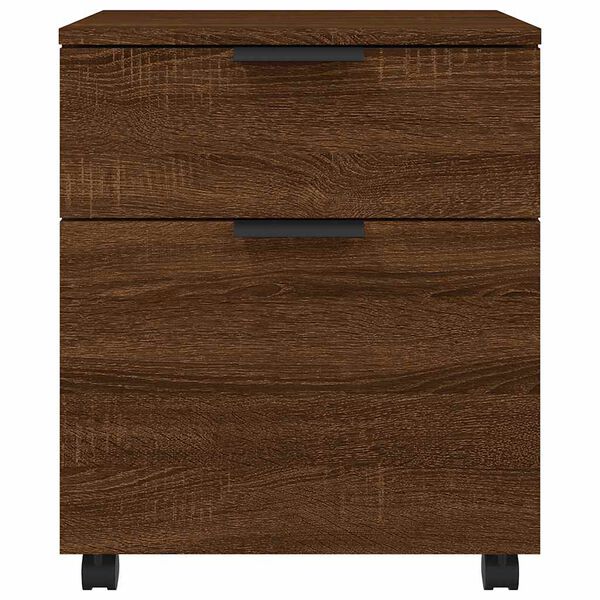 vidaXL Mobiler Aktenschrank mit Rollen Braun Eichen-Optik 45x38x54 cm