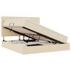 vidaXL Aufbewahrungsbett mit Matratze Creme 160 x 200 cm Stoff