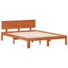 vidaXL Bettrahmen mit Kopfteil 2 pcs Wachsbraun Massivholz Kiefer