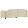 vidaXL Tagesbett Ausziehbar mit Schubladen Creme 100x200 cm Stoff