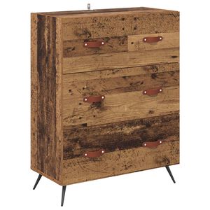 vidaXL Kommode mit Schubladen Altholz 69,5 x 34 x 90 cm Holzwerkstoff