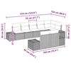 vidaXL Gartensofa-set mit Speicher 8 pcs Braun und Creme Poly Rattan