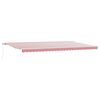 vidaXL Einziehbare Markise Rot und Wei&szlig; 600 x 350 cm Polyester, Metall