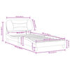 vidaXL Bettgestell mit LED ohne Matratze "Hvar" Cappuccino-Braun 100x200 cm
