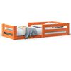 vidaXL Massivholzbett ohne matratze Wachsbraun 80x160 cm kiefernholz