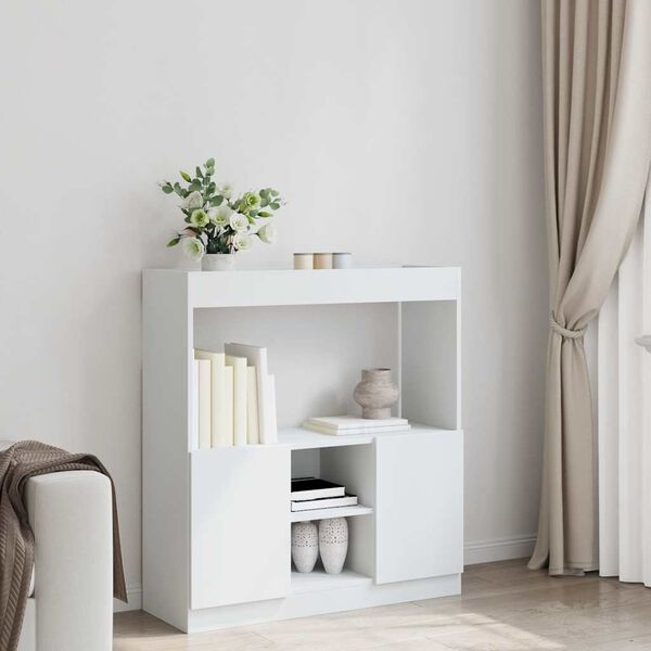 vidaXL Highboard Wei&szlig; 92x33x100 cm Holzwerkstoff