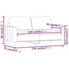 vidaXL 2-Sitzer-Sofa Grau 140 cm Kunstleder