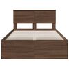 vidaXL Bettrahmen Braun Eichen-Optik 120 x 200 cm Holzwerkstoff