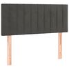 vidaXL Boxspringbett mit Matratze & LED Dunkelgrau 90x190 cm Samt