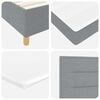 vidaXL Boxspringbett mit Matratze Hellgrau 90 x 190 cm Stoff