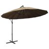 vidaXL Ampelschirm Taupe 3 m Aluminium-Mast