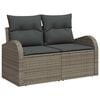 vidaXL Garten-Sofa-Set 7 pcs Grau Poly Rattan