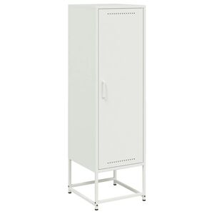 vidaXL Highboard Wei&szlig; 36x39x123 cm Stahl