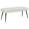 vidaXL Bank mit Knopfheftung Creme 110 x 40 x 46 cm Samt