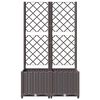 vidaXL Pflanzk&uuml;bel mit Rankgitter Braun 80x40x136 cm PP
