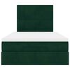 vidaXL Ottoman-Bett mit Matratzen & LEDs Dunkelgr&uuml;n 120x200 cm Samt