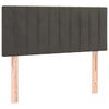 vidaXL Boxspringbett mit Matratze & LED Dunkelgrau 120x190 cm Samt