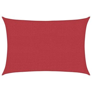 vidaXL Sonnensegel 160 g/m&sup2; Rot 2,5x4 m HDPE