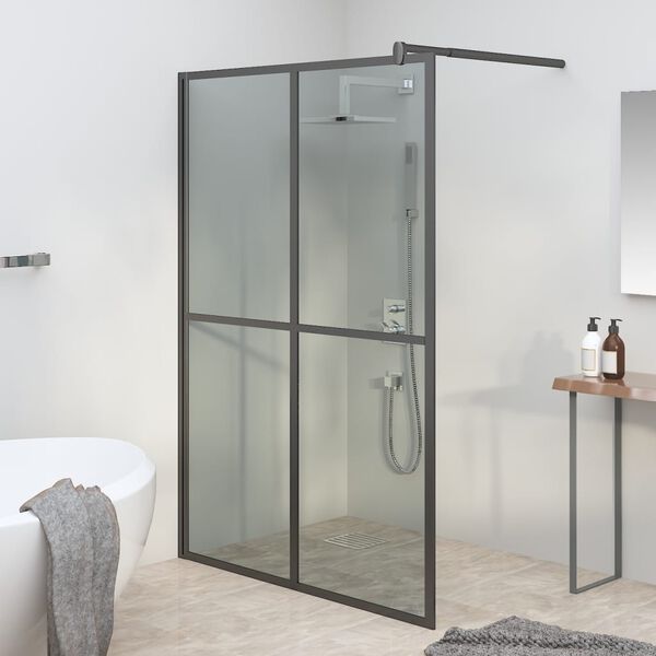 vidaXL Duschwand f&uuml;r Walk-in Dusche 140x195 cm Dunkles Sicherheitsglas