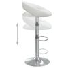 vidaXL Barhocker 2 Stk. Wei&szlig; Kunstleder