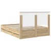 vidaXL Bettrahmen Sonoma-Eiche 140 x 200 cm Ingenieurs Holz