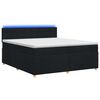 vidaXL Boxspringbett mit Matratze Schwarz 200 x 200 cm Stoff