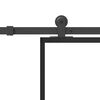 vidaXL Schiebet&uuml;r mit Beschlag 90x205 cm ESG-Glas & Aluminium