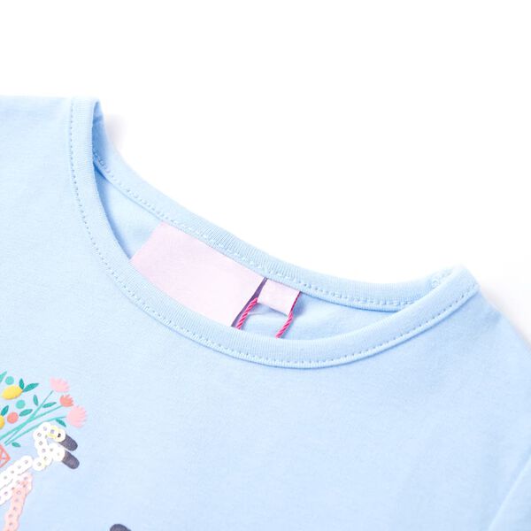 Kinder-T-Shirt Hellblau 116