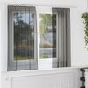 vidaXL Voile Vorh&auml;nge mit Stangentaschen 2 Stk. Schwarz