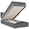 vidaXL Ottomane Bett mit Matratze & LEDs Dunkelgrau 80x200 cm Stoff