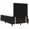 vidaXL Boxspringbett mit Matratze mit LED Schwarz 120 x 190 cm Stoff