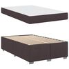 vidaXL Bettrahmen mit Matratze Dunkelbraun 120 x 190 cm Stoff