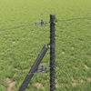 vidaXL Zaunpfosten Grau 10 x 0,6 m (36 mm Netz) Stahl und PVC