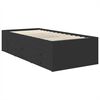 vidaXL Tagesbett mit Schubladen Schwarz 100 x 200 cm Holzwerkstoff